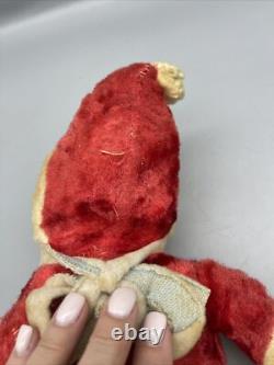 Antique 14 Santa Claus Plush With Plastic Face