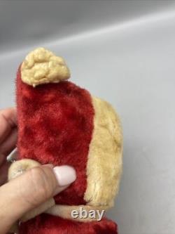 Antique 14 Santa Claus Plush With Plastic Face