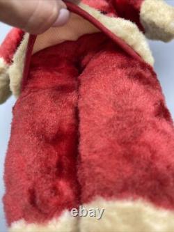 Antique 14 Santa Claus Plush With Plastic Face