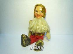 Antique Big Santa Claus Doll Figure Cloth Straw Handmade Ex Rare