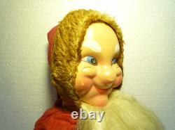 Antique Big Santa Claus Doll Figure Cloth Straw Handmade Ex Rare