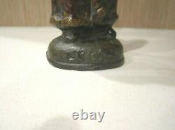 Antique Cast Iron Painted Santa Claus Belsnickle Figure Door Stop 1905 Christmas