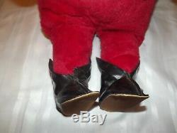 Antique Celluloid Face Pre WWII Plush Santa Claus Wind Up Musical 36 Swisstone