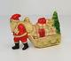 Antique Celluloid Viscoloid Santa Claus Sleigh Toys Christmas Decoration Usa Vco