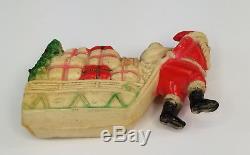 Antique Celluloid Viscoloid Santa Claus Sleigh Toys Christmas Decoration USA VCO