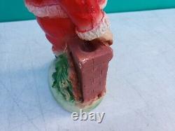 Antique Christmas 13 Santa Claus Plaster Chalkware Statue Figure c1920s