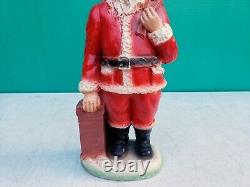 Antique Christmas 13 Santa Claus Plaster Chalkware Statue Figure c1920s