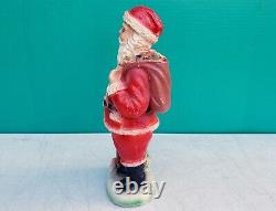 Antique Christmas 13 Santa Claus Plaster Chalkware Statue Figure c1920s