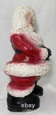 Antique Christmas 14H Santa Claus Plaster Chalkware Statue Bank Figure Mexico