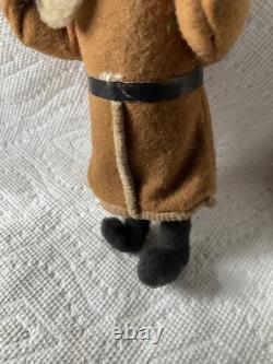 Antique Christmas Felt Robe Santa Claus Figure