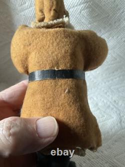 Antique Christmas Felt Robe Santa Claus Figure