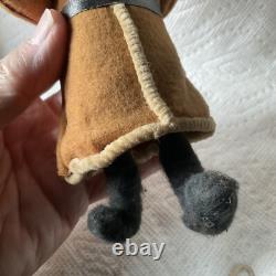 Antique Christmas Felt Robe Santa Claus Figure