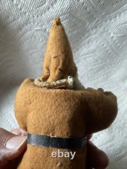 Antique Christmas Felt Robe Santa Claus Figure