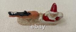 Antique Christmas Germany Bisque Santa Reindeer Hertwig 6699 Early 20th Century