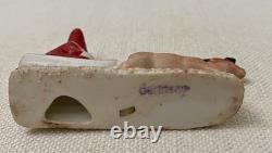 Antique Christmas Germany Bisque Santa Reindeer Hertwig 6699 Early 20th Century