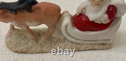 Antique Christmas Germany Bisque Santa Reindeer Hertwig 6699 Early 20th Century
