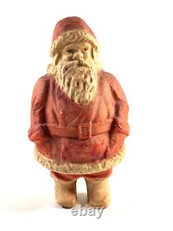 Antique Christmas Pulp Paper Mache Santa Claus Figure NICE