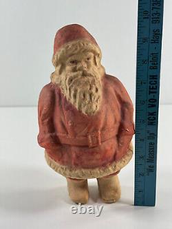 Antique Christmas Pulp Paper Mache Santa Claus Figure NICE