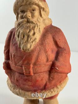 Antique Christmas Pulp Paper Mache Santa Claus Figure NICE