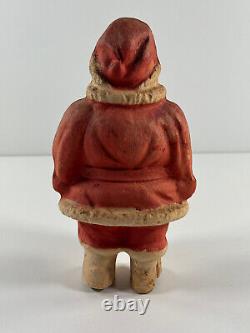 Antique Christmas Pulp Paper Mache Santa Claus Figure NICE