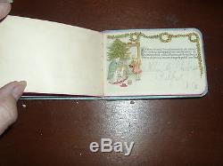 Antique Christmas, Santa Claus Autograph Album 1886 Euc