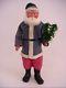 Antique German Santa Claus Candy Container Rare Blue Wood Cutter