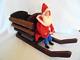 Antique German Inspired Replica Santa Claus In Sleigh Hand Crafted Figure