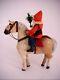 Antique German Santa Claus Riding Fur Covered Horse