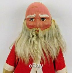 Antique German Straw Filled Santa Claus Doll 25 Christmas St. Nicholas