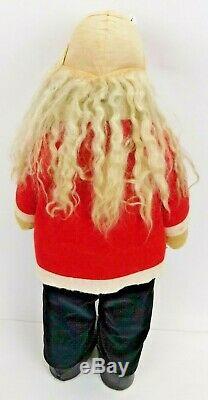 Antique German Straw Filled Santa Claus Doll 25 Christmas St. Nicholas