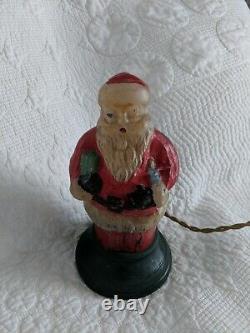 Antique Glass Santa Claus Christmas Lamp