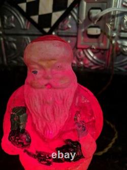 Antique Glass Santa Claus Christmas Lamp