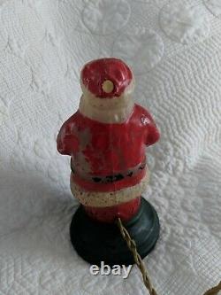 Antique Glass Santa Claus Christmas Lamp