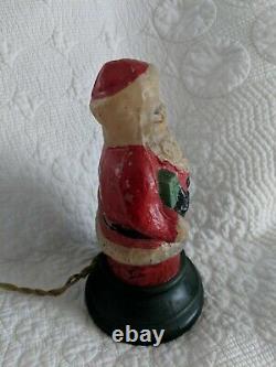 Antique Glass Santa Claus Christmas Lamp