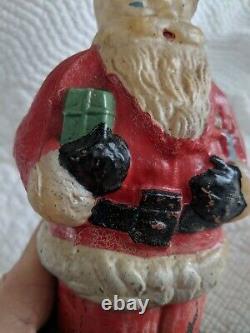 Antique Glass Santa Claus Christmas Lamp