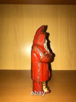 Antique Hubley Cast Iron 5 3/4 Inch Tall SANTA CLAUS withTREE Still Bank REDUCED