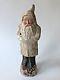 Antique Old German Santa Claus Belsnickle White Robe 7 3/4 Paper Mache Candy