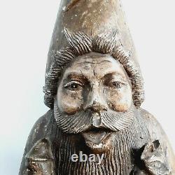 Antique Papier Mache Mold Wooden Santa Claus HUGE 24.5 Vintage Christmas Figure