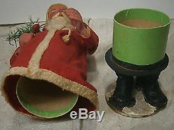 Antique Red JACKET GERMAN SANTA CLAUS candy container christmas 9 1910's