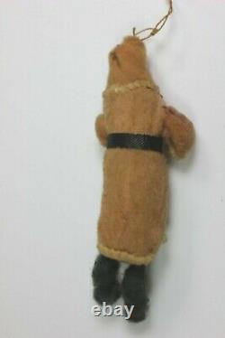 Antique Santa Claus Figure Clay Face Hand Made Coat & Boots German