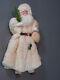 Antique Santa Claus Figure Victorian Cloth Cotton And Composition Doll 1800s 7