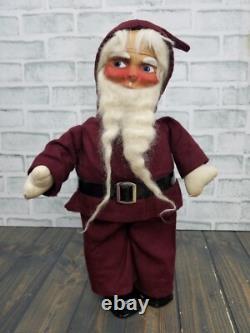 Antique Santa Claus Stuffed Canvas FACE Doll 18 TALL Figurine Christmas VINTAGE Antique Santa Claus Stuffed Canvas FACE Doll 18 TALL Figurine Christmas VINTAGE
