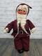Antique Santa Claus Stuffed Canvas Face Doll 18 Tall Figurine Christmas Vintage