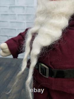 Antique Santa Claus Stuffed Canvas FACE Doll 18 TALL Figurine Christmas VINTAGE Antique Santa Claus Stuffed Canvas FACE Doll 18 TALL Figurine Christmas VINTAGE