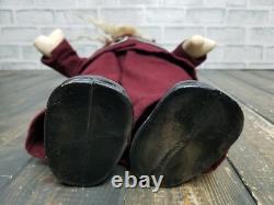 Antique Santa Claus Stuffed Canvas FACE Doll 18 TALL Figurine Christmas VINTAGE Antique Santa Claus Stuffed Canvas FACE Doll 18 TALL Figurine Christmas VINTAGE