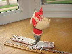 Antique Santa Claus on skis- Japan