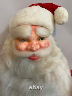 Antique Shopping Mall Store Display Stuffed Santa Claus Figure 39 Tall Rare