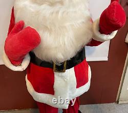 Antique Shopping Mall Store Display Stuffed Santa Claus Figure 39 Tall Rare