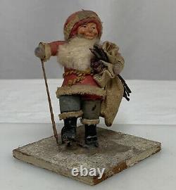 Antique Spun Cotton Santa Claus Christmas Ornament Figure 81354