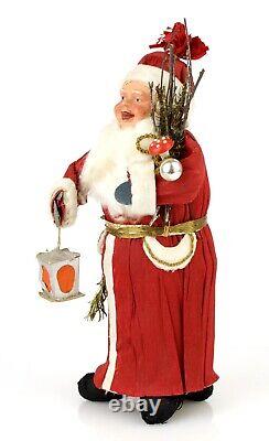 Antique Vintage GERMAN CHRISTMAS SANTA CLAUS 9.8 figure BELSNICKLE Crepe Paper